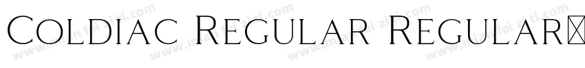 Coldiac Regular Regular字体转换